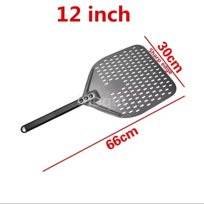 12 14 Inch Big Long Aluminum Pizza Shovel Peel with Long Handle Accessorie Pizza Paddle Spatula Nonstick round Pan Baking Turner