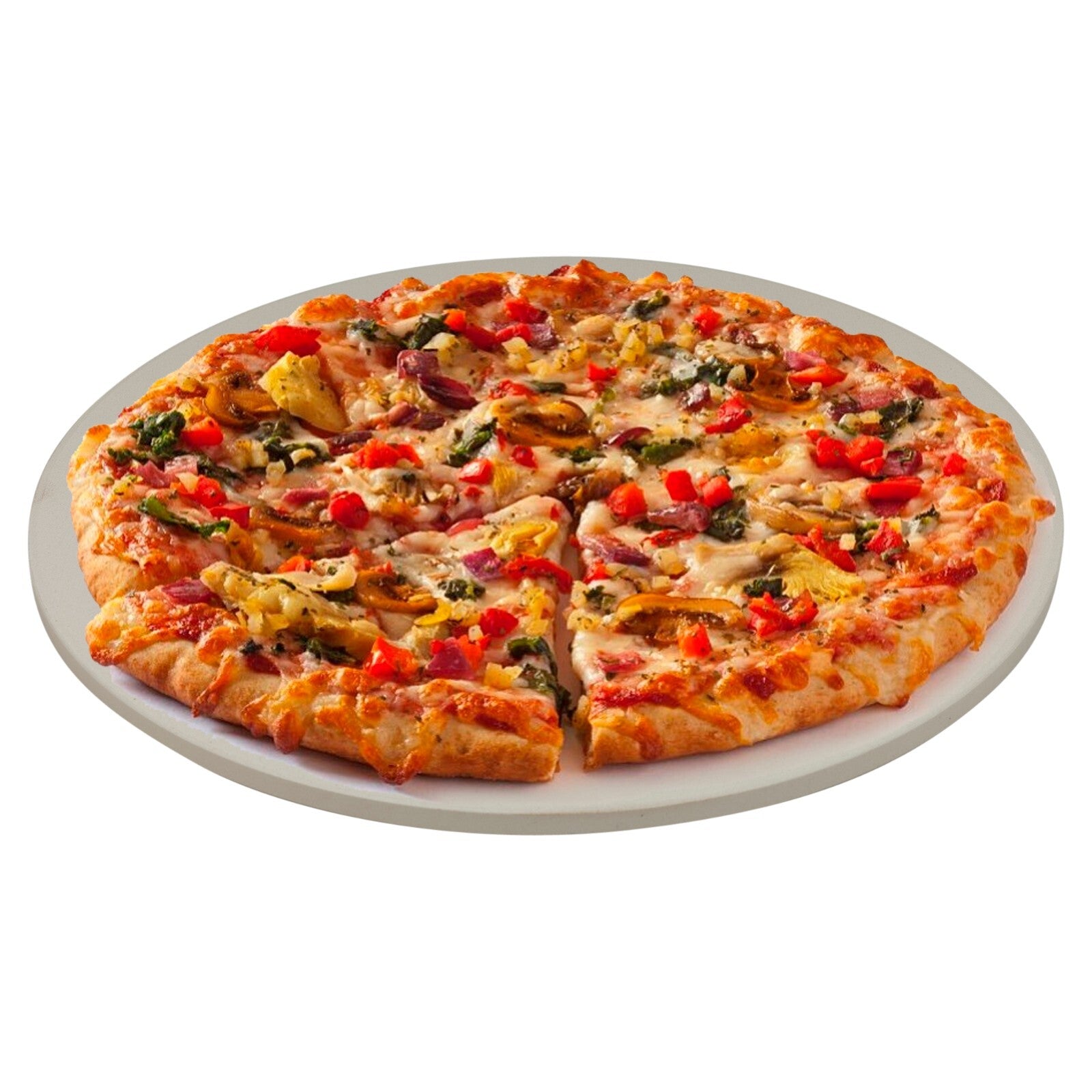 33Cm 600° round Crispy Pizza Baking Stone Barbecue Ceramic Serving Tray Board