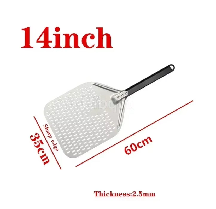 12 14 Inch Big Long Aluminum Pizza Shovel Peel with Long Handle Accessorie Pizza Paddle Spatula Nonstick round Pan Baking Turner