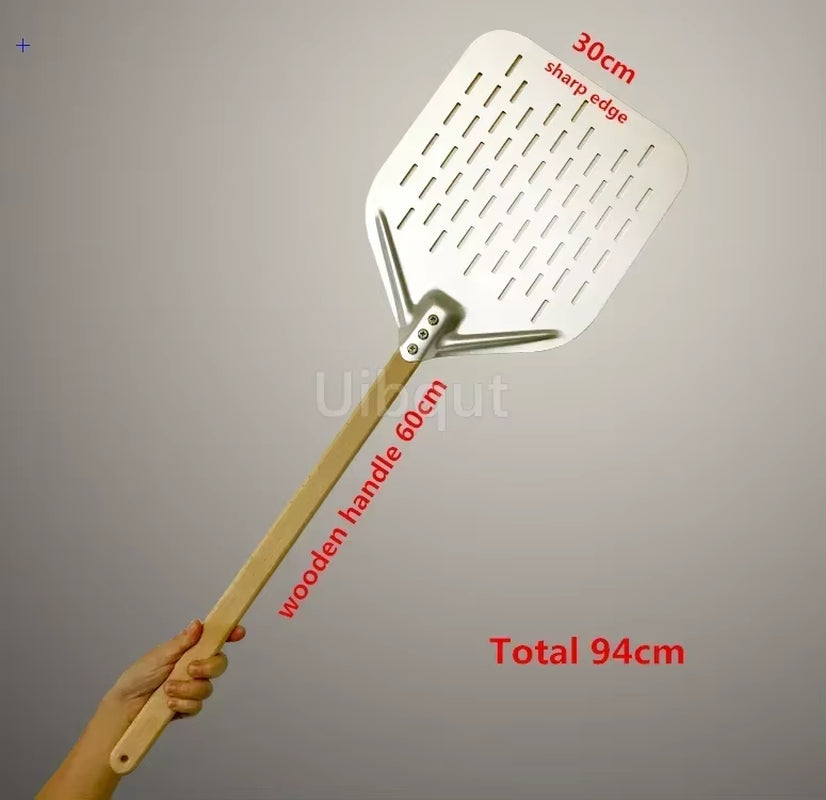 12 14 Inch Big Long Aluminum Pizza Shovel Peel with Long Handle Accessorie Pizza Paddle Spatula Nonstick round Pan Baking Turner