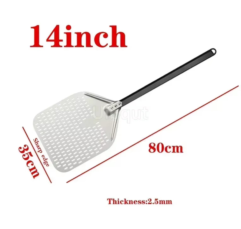 12 14 Inch Big Long Aluminum Pizza Shovel Peel with Long Handle Accessorie Pizza Paddle Spatula Nonstick round Pan Baking Turner