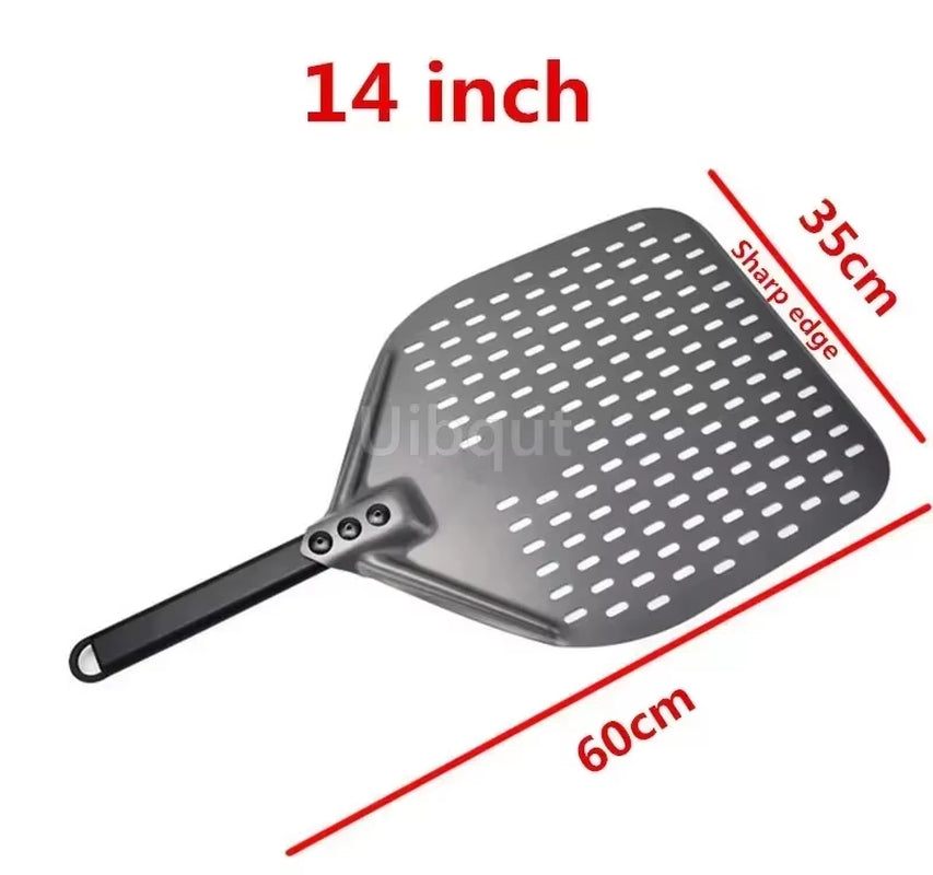 12 14 Inch Big Long Aluminum Pizza Shovel Peel with Long Handle Accessorie Pizza Paddle Spatula Nonstick round Pan Baking Turner