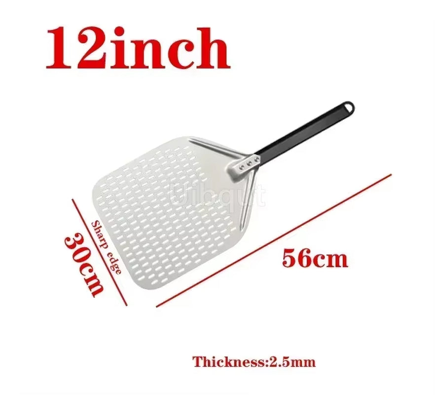 12 14 Inch Big Long Aluminum Pizza Shovel Peel with Long Handle Accessorie Pizza Paddle Spatula Nonstick round Pan Baking Turner