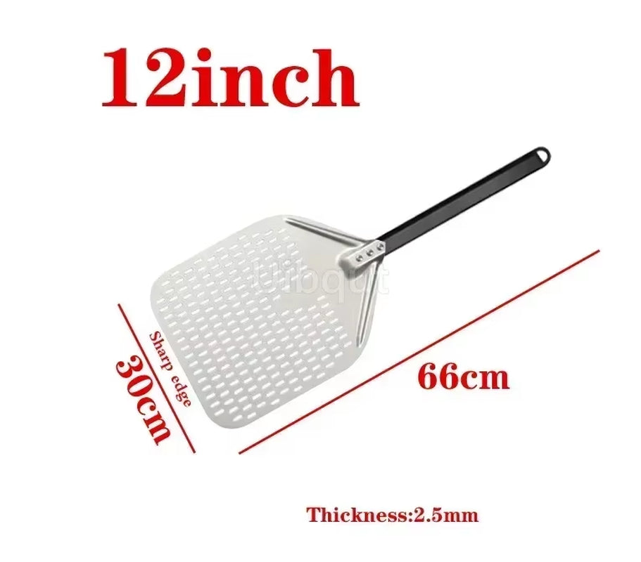 12 14 Inch Big Long Aluminum Pizza Shovel Peel with Long Handle Accessorie Pizza Paddle Spatula Nonstick round Pan Baking Turner
