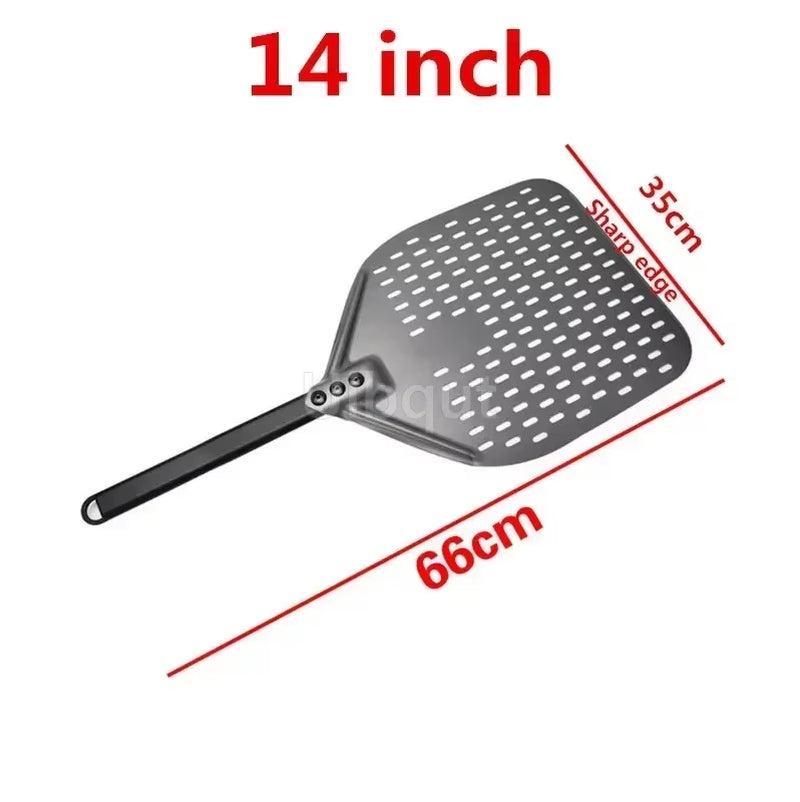 12 14 Inch Big Long Aluminum Pizza Shovel Peel with Long Handle Accessorie Pizza Paddle Spatula Nonstick round Pan Baking Turner