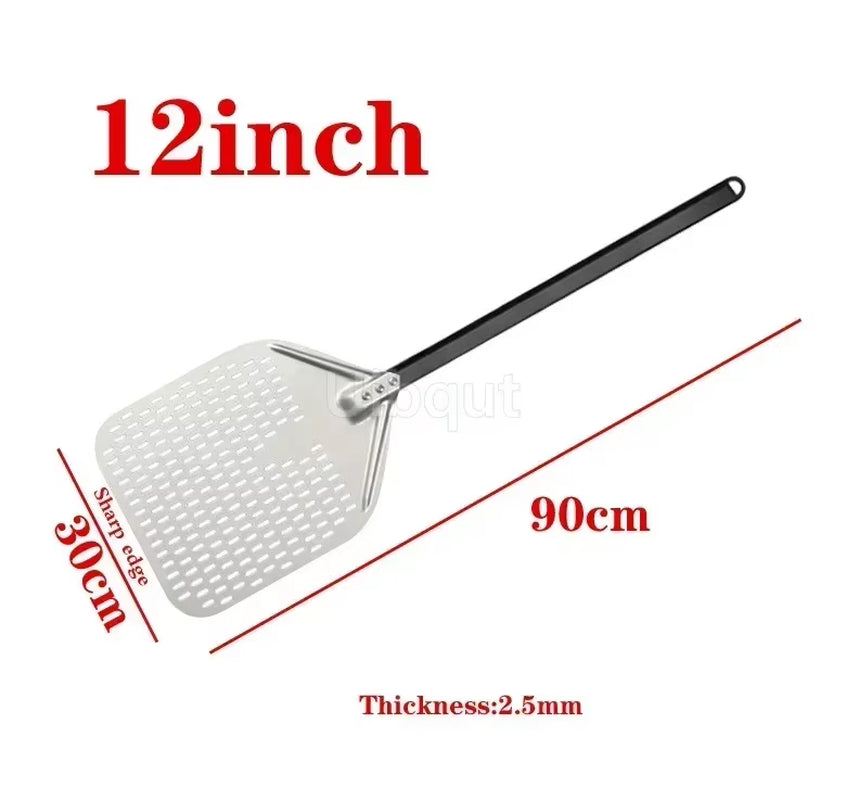 12 14 Inch Big Long Aluminum Pizza Shovel Peel with Long Handle Accessorie Pizza Paddle Spatula Nonstick round Pan Baking Turner