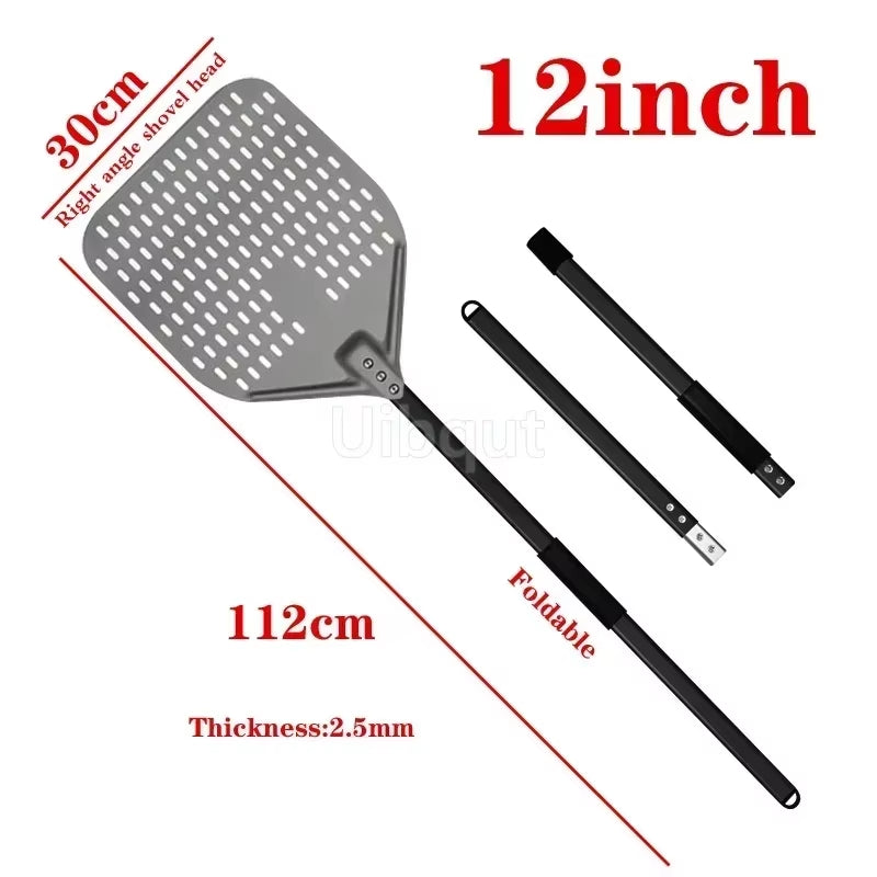 12 14 Inch Big Long Aluminum Pizza Shovel Peel with Long Handle Accessorie Pizza Paddle Spatula Nonstick round Pan Baking Turner