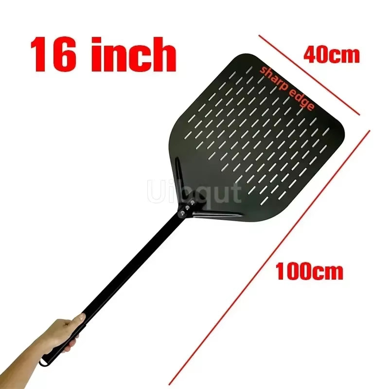 12 14 Inch Big Long Aluminum Pizza Shovel Peel with Long Handle Accessorie Pizza Paddle Spatula Nonstick round Pan Baking Turner