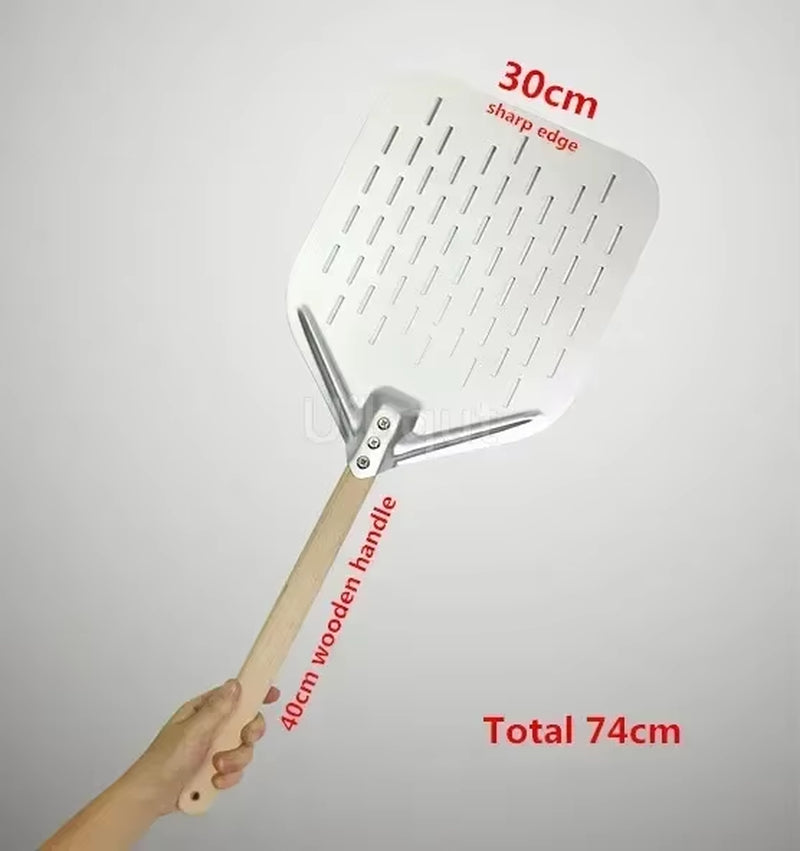 12 14 Inch Big Long Aluminum Pizza Shovel Peel with Long Handle Accessorie Pizza Paddle Spatula Nonstick round Pan Baking Turner