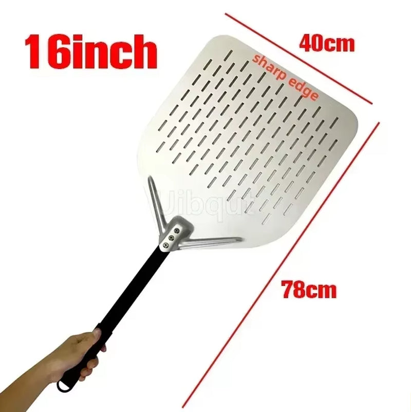 12 14 Inch Big Long Aluminum Pizza Shovel Peel with Long Handle Accessorie Pizza Paddle Spatula Nonstick round Pan Baking Turner
