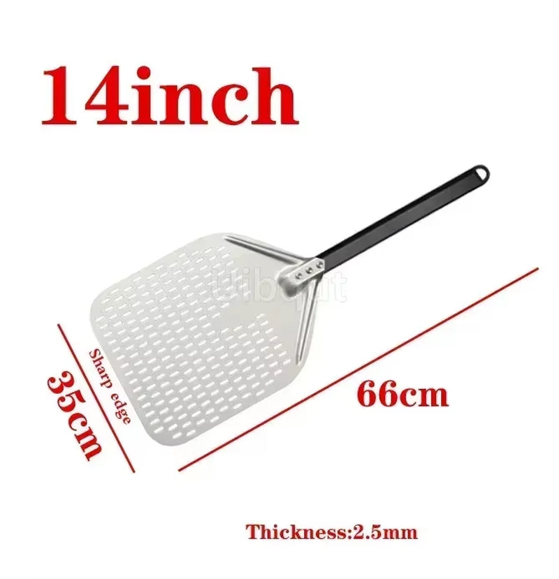 12 14 Inch Big Long Aluminum Pizza Shovel Peel with Long Handle Accessorie Pizza Paddle Spatula Nonstick round Pan Baking Turner