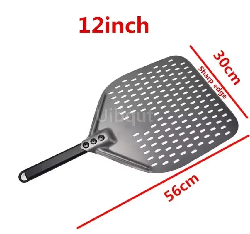 12 14 Inch Big Long Aluminum Pizza Shovel Peel with Long Handle Accessorie Pizza Paddle Spatula Nonstick round Pan Baking Turner