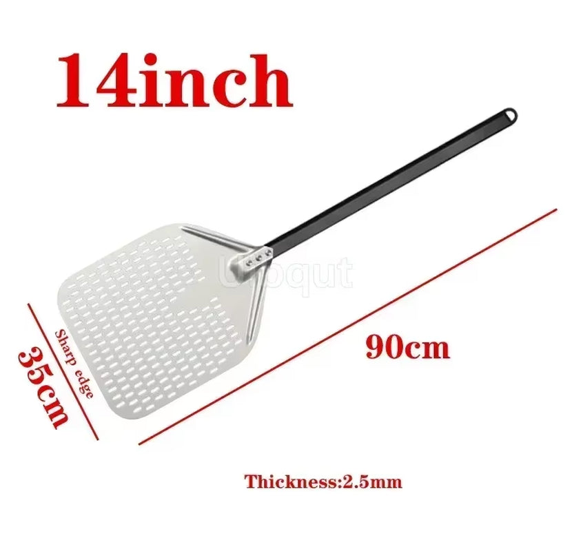 12 14 Inch Big Long Aluminum Pizza Shovel Peel with Long Handle Accessorie Pizza Paddle Spatula Nonstick round Pan Baking Turner